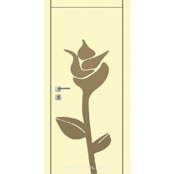 Двери Авангард Flora FL 16 с накладным элементом шелковистый мат
