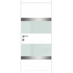 Двері Авангард Futura FТ.17.S з комбінованими вставками скла фарбованого по RAL