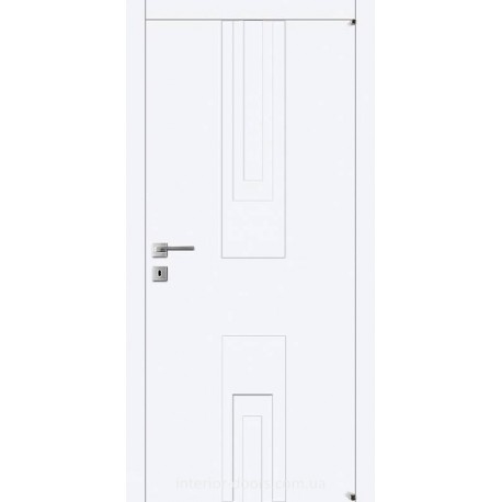 Двери Авангард Imagine A12.F глухое с фрезеровкой со вставками алюминия