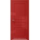 Двері QUADRO 2R червоні глухі з фрезеруванням фарбування High Gloss