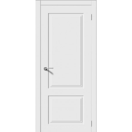 Інтер'єрні двері Квадро 2 класичні в білій емалі