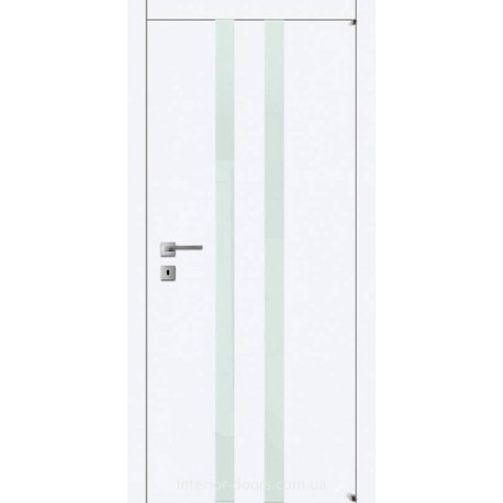 Двері Авангард Style А3.4.S біле зі склом Лакобель