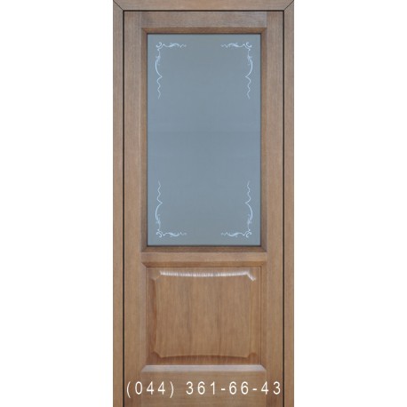 Двери Подольские Ника мокко со стеклом (матовое) + рис.