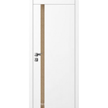 Двері Авангард Style А5.10.L біле зі вставкою шпон