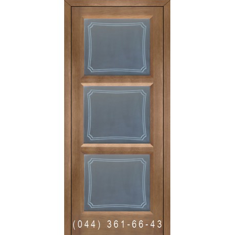Двері Подільські Даяна мокко зі склом (матове) + рис.