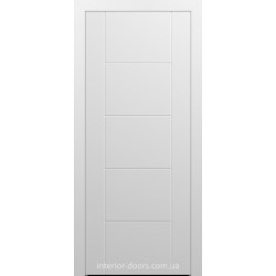 Двері міжкімнатні Брама 7.03 біла емаль глухі з фрезеруванням