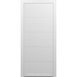 Двері міжкімнатні Брама 8.02 біла меламинова емаль глухі з фрезеруванням