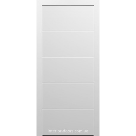 Двери межкомнатные Брама 8.02 белая меламиновая эмаль глухие с фрезеровкой