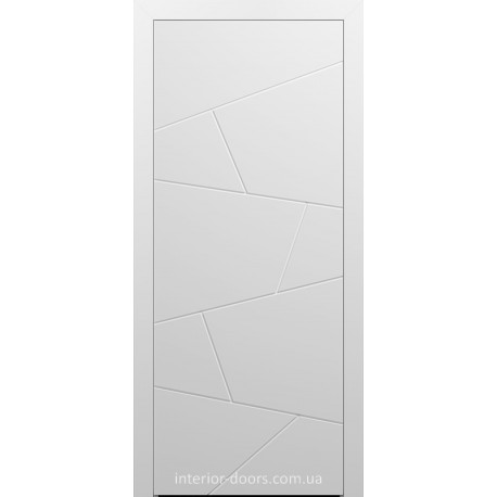 Двері міжкімнатні Брама 8.06 біла меламинова емаль фрезеровані