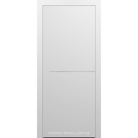 Двері міжкімнатні Брама 8.20 біла меламинова емаль з молдингом