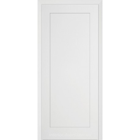 Двері міжкімнатні Брама 8.30 біла меламинова емаль з широким фрезеруванням