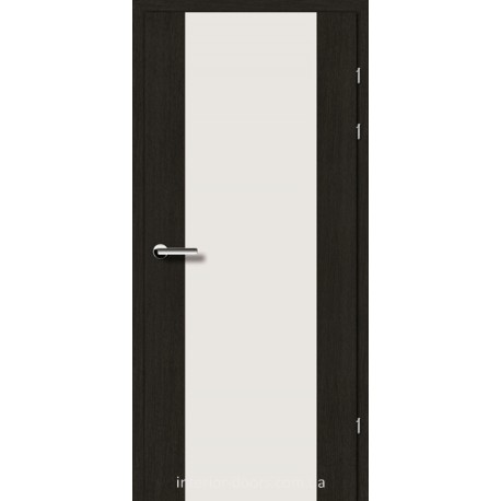 Двері Брама 17.3 дуб чорний триплекс (скло молочка)