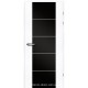 Двери Брама 17.3m ясень альпийский триплекс (стекло черное) + молдинг