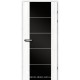 Двері Брама 17.3m ясен сірий триплекс (скло чорне) + молдинг