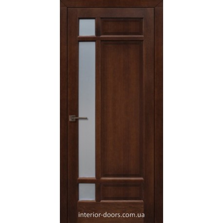 Двери Подольские Неаполь грецкий орех со стеклом (сатин матовый)