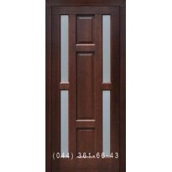 Двері Подільські Барі горіх волоський зі склом (сатин матовий)