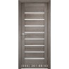 Двери AV-PORTE 01.27 грей со стеклом (сатин матовый)