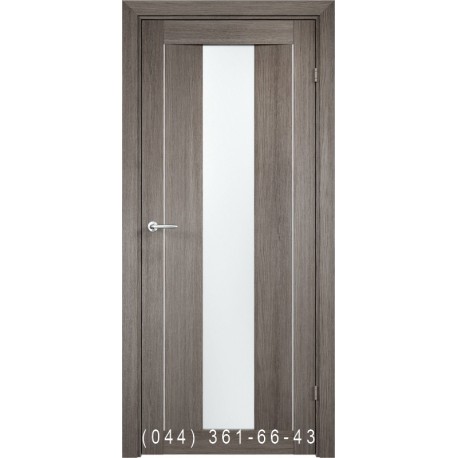 Двери AV-PRIME 87.13 дуб серый со стеклом (сатин матовый)