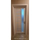 Двері Lorenza Леадор білий матовий зі склом (сатин матовий) в інтер'єрі