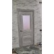 Двери Камила Новый Стиль орех скандинавский с матовым стеклом в интерьере