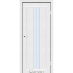 Двері міжкімнатні Stella Darumi білий текстурний із склом (сатин матовий)