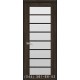 Двери Виола орех 3d со стеклом (сатин матовый)