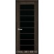 Двері Віола горіх 3d зі склом (чорне)