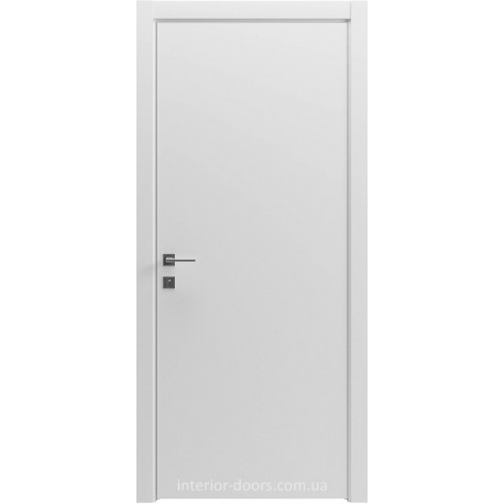 Двері міжкімнатні фарбовані рівні PAINT-1 білий матовий Гранд