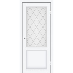 Двери межкомнатные Alliance КФД белый мат со стеклом
