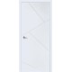 Белые крашеные двери с фрезеровкой Диагональ RAL 9016