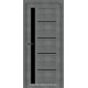 Двери межкомнатные Alabama MSDoors сильвер со стеклом (черное)