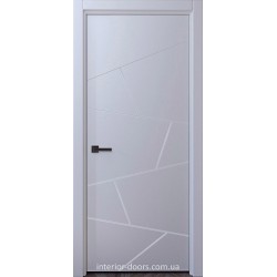 Белые крашеные двери Херсон щитовые с диагональной фрезеровкой