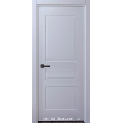 Білі фарбовані двері Ужгород щитові з фрезеруванням трьох фільонок у двох площинах