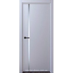 Белые крашеные двери Черкассы щитовые с двойным стеклом сатин