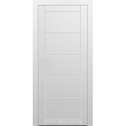 Двері міжкімнатні Брама 7.08 біла емаль глухі з фрезеруванням