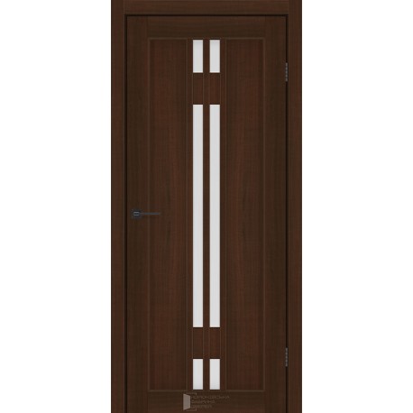 Двери Charlotte КФД каштан со стеклом (сатин матовый)