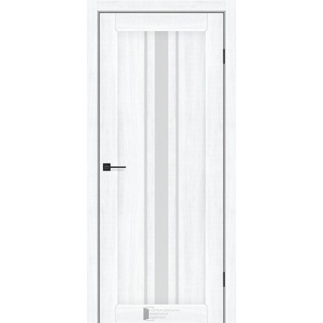 Двери Lacrima альба белая со стеклом (сатин матовый)