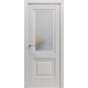 Двери классические межкомнатные LUX-7 светло серый со стеклом Гранд