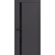 Двері ПК-02 (скло BLACK 80мм) Термінус Антрацит