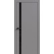 Двері ПК-02 (скло BLACK 80мм) Термінус Сірий