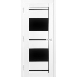 Двері міжкімнатні Сіті Спейс Друїд білий мат з чорним склом