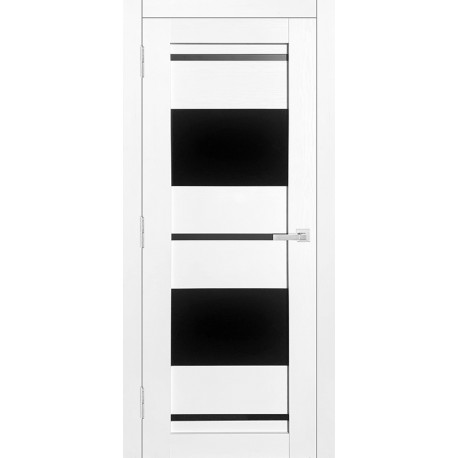 Двері міжкімнатні Сіті Спейс Друїд білий мат з чорним склом