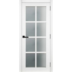 Двери межкомнатные Шотландия Друид белый мат с матовым стеклом