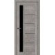 Двери Bruno City Line рустик авиньон серый со стеклом (черное)