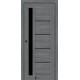 Двери Grand КФД Бук Графит (аналог Грей New Новый Стиль) со стеклом (черное)