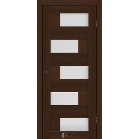 Двери Palmira КФД каштан со стеклом (сатин матовый)