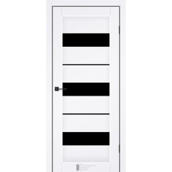 Двері Secret КФД білий мат зі склом (чорне)