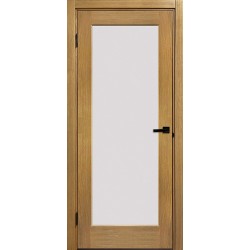 Двери Юта Подольские дуб светлый со стеклом (сатин матовый)