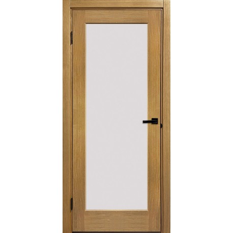 Двери Юта Подольские дуб светлый со стеклом (сатин матовый)