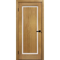 Двери Ирен Подольские дуб светлый со стеклом (сатин матовый)